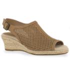 Easy Street Stacy Women's Espadrille Wedges, Size: Medium (8), Dark Brown