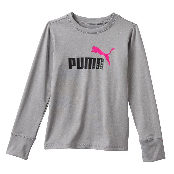 Girls 4-6x Puma Performance Top, Size: 4, Grey Other
