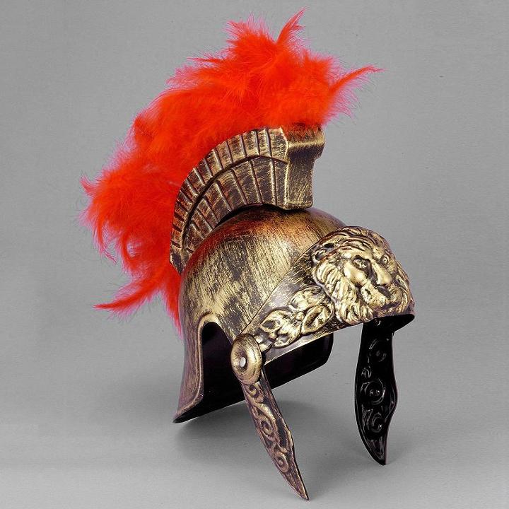 Gold Roman Costume Helmet - Adult, Men's