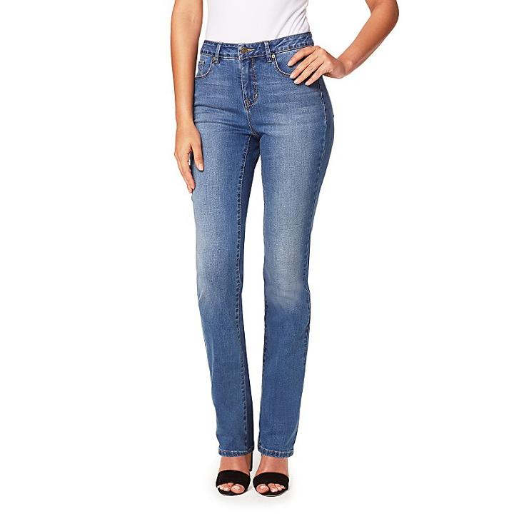 Women's Miracle Jean Dream Slimming High-rise Straight-leg Jeans, Size: 12, Blue