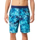 Men's Speedo Marble Floral Board Shorts, Size: Large, Med Green