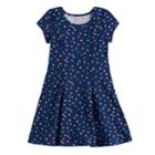 Girls 4-10 Jumping Beans&reg; Curved Seam Skater Dress, Size: 6, Blue (navy)