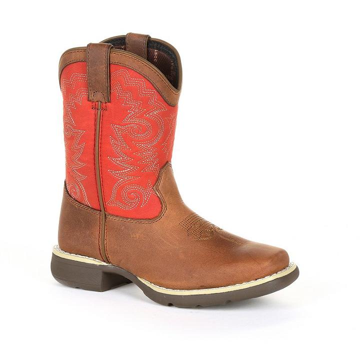 Lil Durango Stockman Toddler Western Boots, Kids Unisex, Size: 13, Brown