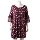 Plus Size Lc Lauren Conrad Bell Sleeve Dress, Women's, Size: 1xl, Dark Red