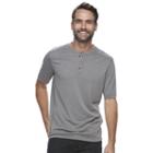 Men's Croft & Barrow&reg; Classic-fit Outdoor Performance Henley, Size: Large, Grey
