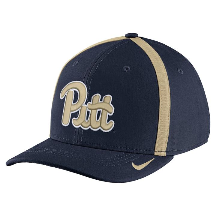 Adult Nike Pitt Panthers Aerobill Sideline Cap, Men's, Blue (navy)