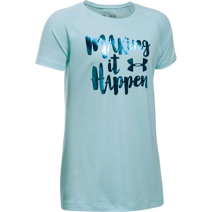Girls 7-16 Under Armour Making It Happen Foiled Graphic Tee, Size: Xl, Beige Oth