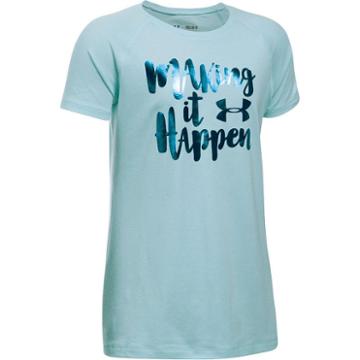 Girls 7-16 Under Armour Making It Happen Foiled Graphic Tee, Size: Xl, Beige Oth