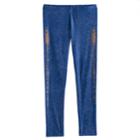 Girls 7-16 & Plus Size Mudd&reg; Patterned Soft Leggings, Size: 7-8, Blue