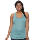 Juniors' Plus Size So&reg; Ribbed Racerback Tank, Teens, Size: 2xl, Turquoise/blue (turq/aqua)