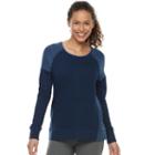 Women's Tek Gear&reg; Raglan French Terry Top, Size: Large, Dark Blue