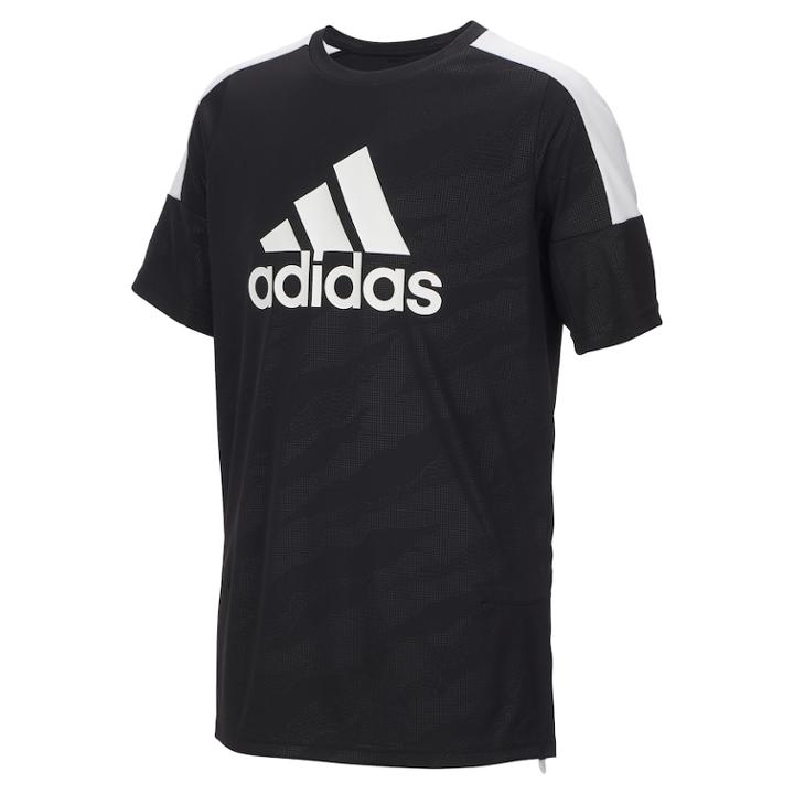 Boys 4-7x Adidas Climalite Moto Camouflage Embossed Pieced Top, Size: 5, Black