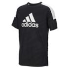 Boys 4-7x Adidas Climalite Moto Camouflage Embossed Pieced Top, Size: 5, Black