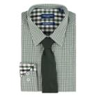 Men's Nick Dunn Modern-fit Patterned Easy-care Spread-collar Dress Shirt & Tie Set, Size: S 32-33, Green