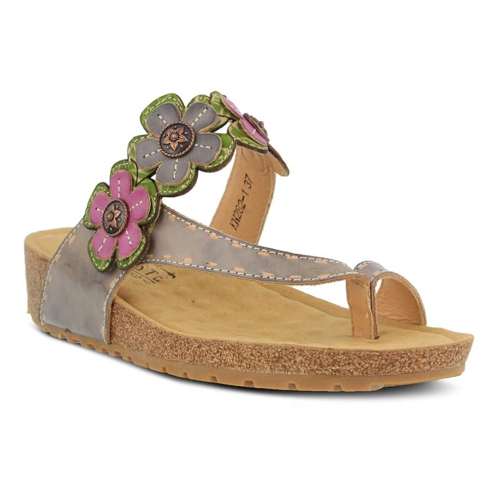 L'artiste By Spring Step Ludovica Women's Sandals, Size: 36, Grey
