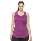 Plus Size Tek Gear&reg; Spacedye Easy Racerback Tank, Women's, Size: 3xl, Brt Pink