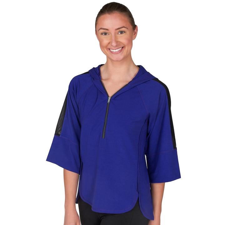 Women's Jockey Sport Flight Mesh Insert Hoodie, Size: Large, Med Purple