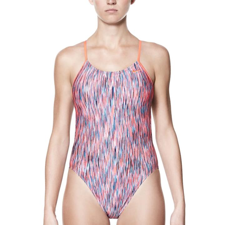 Women's Nike Performance Cutout Space-dye One-piece Swimsuit, Size: 30, Med Blue