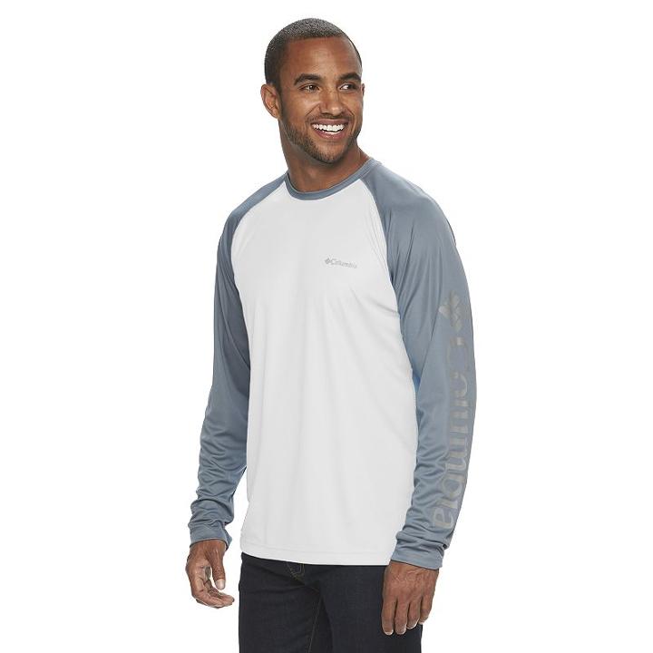 Men's Columbia Omni-wick Fork Stream Tee, Size: Xl, White