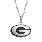 Fiora Sterling Silver Georgia Bulldogs Team Logo Pendant Necklace, Women's, Size: 16, Grey