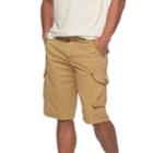 Men's Rawx Regular-fit Belted Cargo Shorts, Size: 34, Dark Beige
