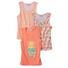 Girls 4-6x Freestyle Revolution 3-pk. Print, Stripe & Graphic Tank Tops Set, Girl's, Size: 6, Ovrfl Oth