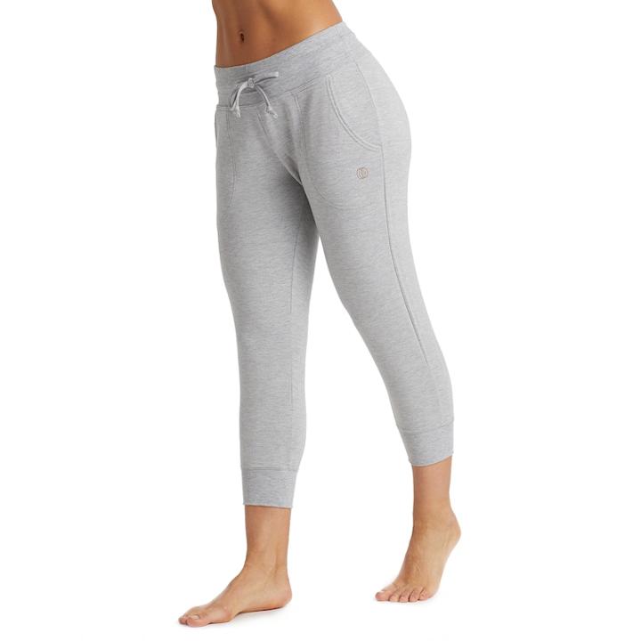 Women's Balance Collection Jet Set Jogger Capris, Size: Medium, Light Grey