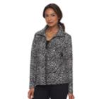 Women's Cathy Daniels Leopard Print Jacket, Size: Xl, Black Leopard