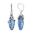 Simply Vera Vera Wang Blue Hanging Bead Crisscross Drop Earrings, Women's, Blue Other