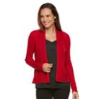 Petite Apt. 9&reg; Peplum Hem Cardigan, Women's, Size: Xl Petite, Red