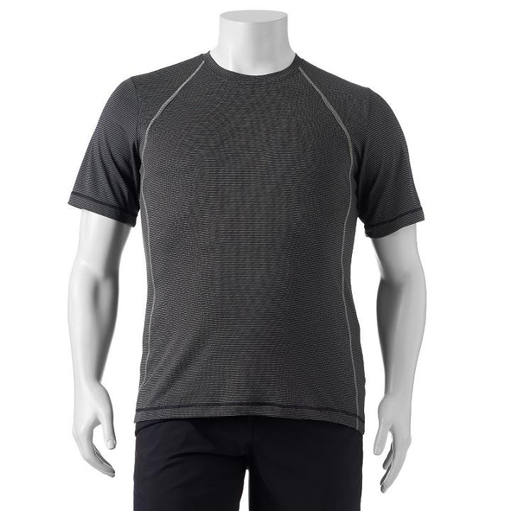 Big & Tall Asics Striped Performance Tee, Men's, Size: 4xb, Black