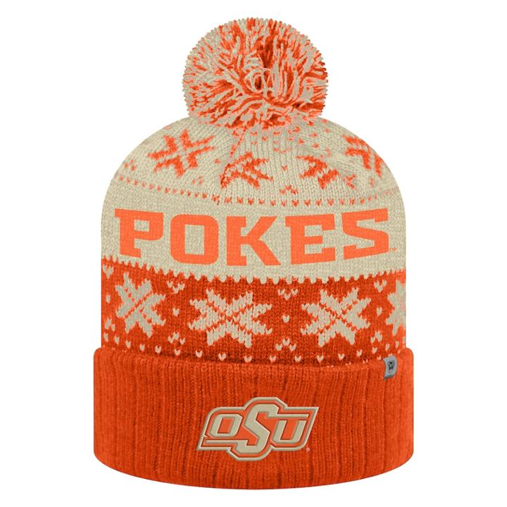 Adult Top Of The World Oklahoma State Cowboys Subarctic Beanie, Adult Unisex, Med Orange