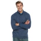 Big & Tall Croft & Barrow&reg; Classic-fit Easy-care Fleece Mockneck Pullover, Men's, Size: L Tall, Dark Blue