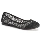 So&reg; Women's Lace Ballet Flats, Girl's, Size: Medium (9), Black