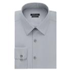 Men's Van Heusen Slim-fit Wrinkle-free Pique Dress Shirt, Size: 16-32/33, Silver