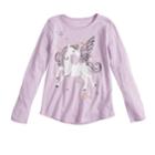 Girls 4-10 Jumping Beans&reg; Long-sleeve Glittery Unicorn Graphic Tee, Size: 6x, Lt Purple