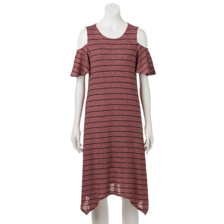 Women's Apt. 9&reg; Cold-shoulder Dress, Size: Large, Pink