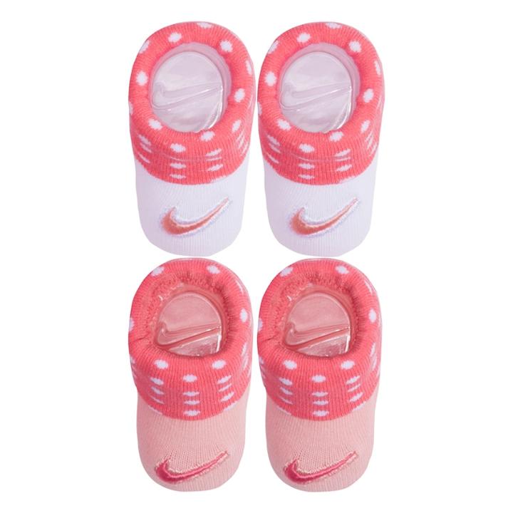 Baby Girl Nike 2-pack Pink & White Dot Booties, Multicolor
