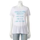 Juniors' Obviously I'm A Mermaid Graphic Tee, Girl's, Size: Large, White