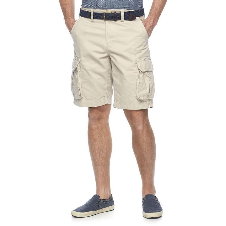 Men's Sonoma Goods For Life&trade; Twill Cargo Shorts, Size: 30, Lt Beige