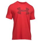 Men's Under Armour Big Shield Logo Tee, Size: Large, Dark Red