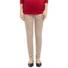 Maternity Oh Baby By Motherhood&trade; Secret Fit Belly&trade; Skinny Twill Pants, Women's, Size: Large, Lt Brown