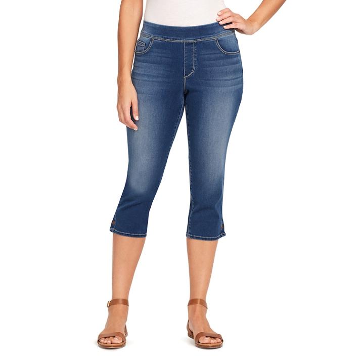 Women's Gloria Vanderbilt Avery Pull-on Capris, Size: 8, Blue