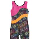 Girls 4-14 Jacques Moret Spotty Dots Dance Biketard, Size: Medium, Brown Over