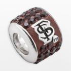 Logoart Florida State Seminoles Sterling Silver Crystal Logo Bead - Made With Swarovski Crystals, Women's, Red