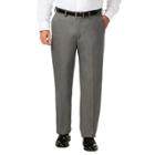 Big & Tall J.m. Haggar Premium Classic-fit Stretch Sharkskin Flat-front Dress Pants, Men's, Size: 44x34, Med Grey