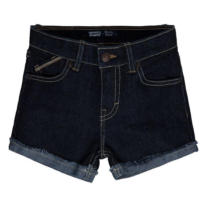 Girls 4-6x Levi's Stretch Denim Shorts, Girl's, Size: 6x, Dark Blue