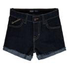 Girls 4-6x Levi's Stretch Denim Shorts, Girl's, Size: 6x, Dark Blue