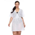 Plus Size Apt. 9&reg; Crochet Surplice Cover-up, Women's, Size: 2xl, Natural