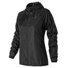 Women's New Balance Windcheater Solid Windbreaker Jacket, Size: Medium, Black